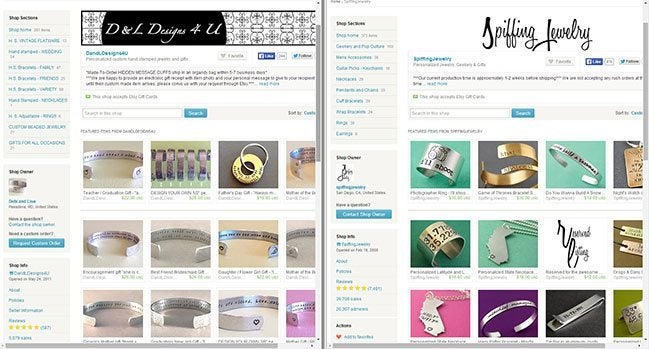 Etsy Alternatives - Store Layout