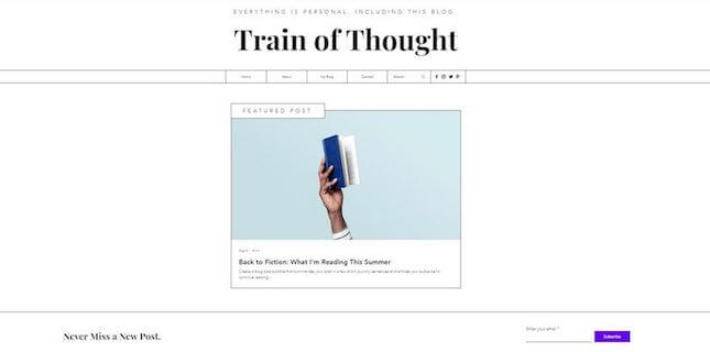 Train of thought nonprofit template by Wix