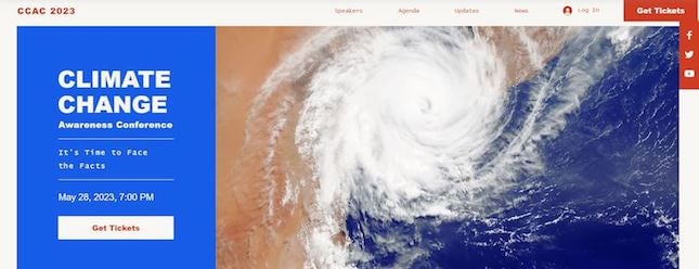 Climate Change nonprofit template by Wix