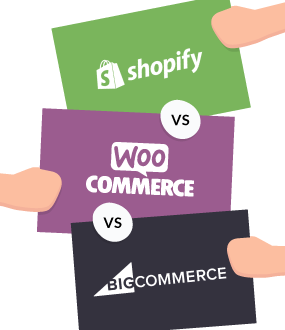 shopify vs woocommerce vs bigcommerce featured image