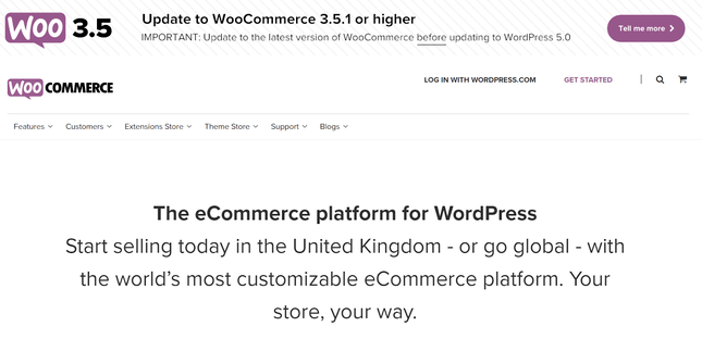 woocommerce homepage