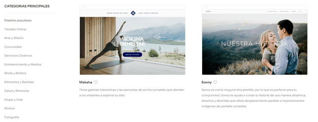 evaluacion de squarespace plantillas