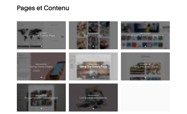 tutoriels de squarespace