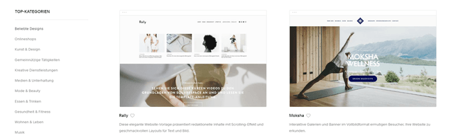 squarespace bewertung designvorlagen