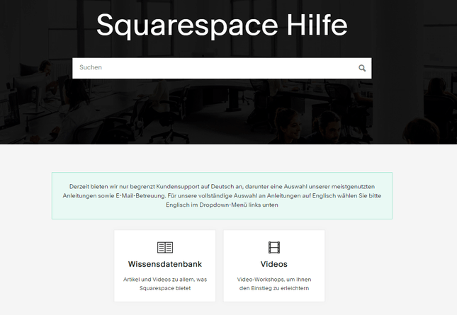 Squarespace-Kundensupport