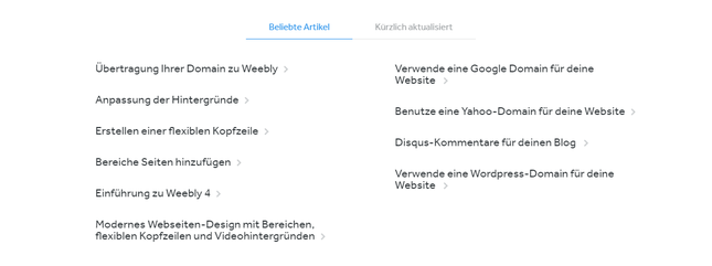 Weebly-Anleitungen