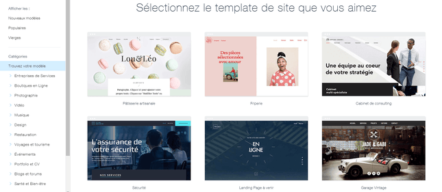 wix avis sur templates