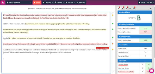 readability tool readable