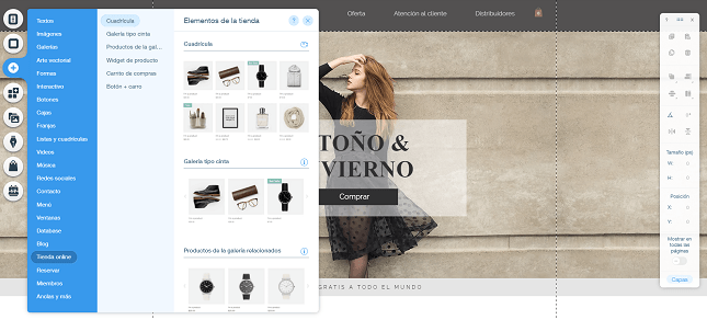 wix tienda online personalizacion del diseno