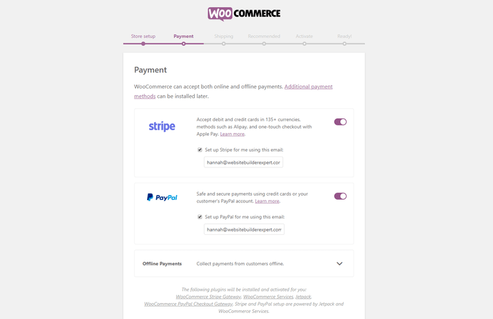 Setting up WooCommerce payments