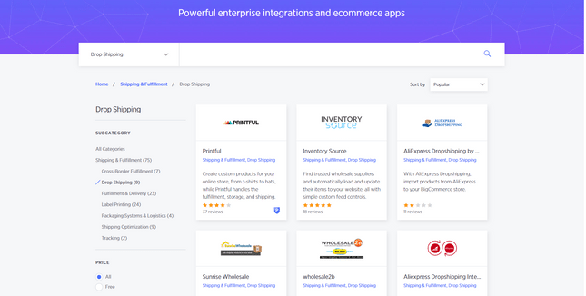 bigcommerce dropshipping apps