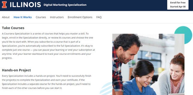 coursera digital marketing course