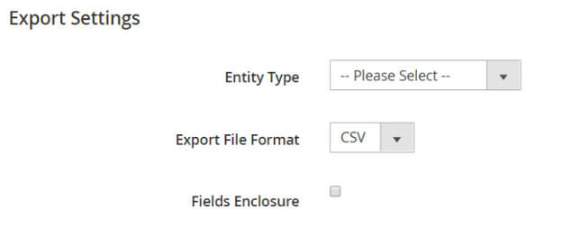 exporting data on magento