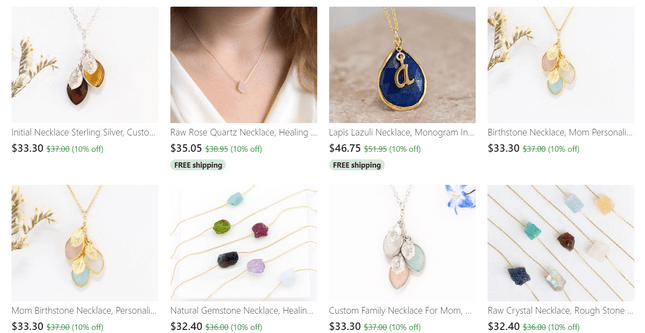 successful etsy jewelry store delezhen