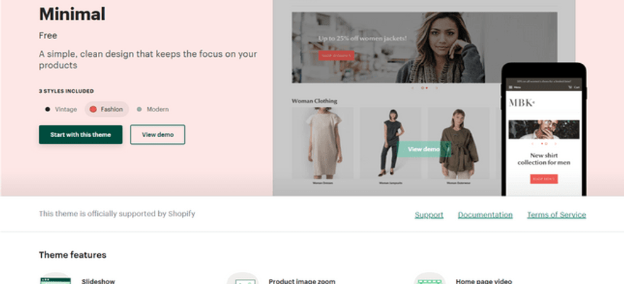 weebly vs shopify minimal theme style 2