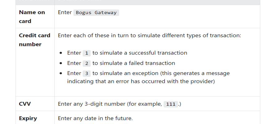 Bogus Gateway Details