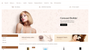 a makeup website featuring a model in a promotional banner showcasing the theme and items underneath