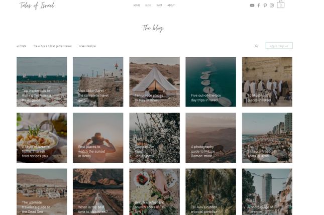 Wix Travel Blog Example