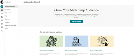 Mailchimp Audience Tab