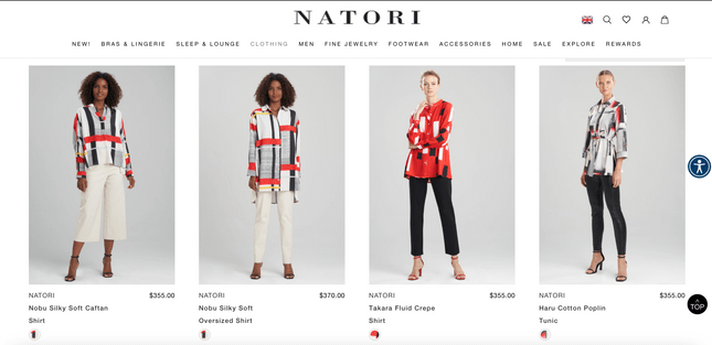 Ecommerce store Natori