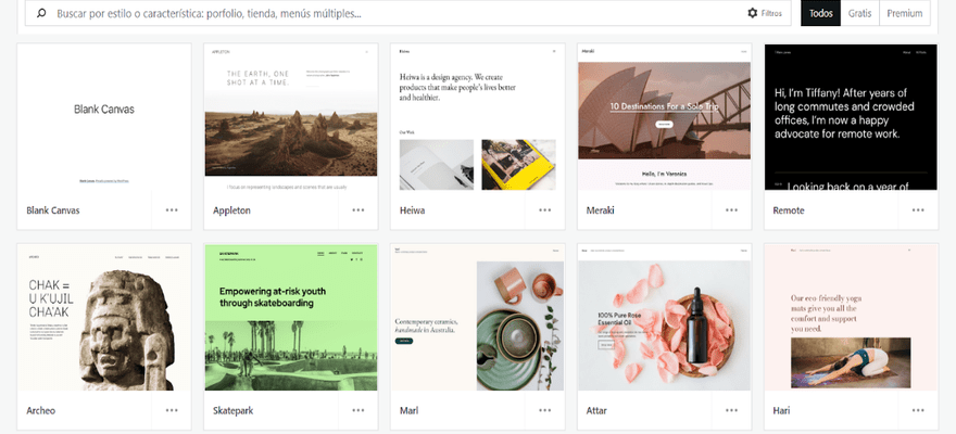Plantillas de Wordpress.com