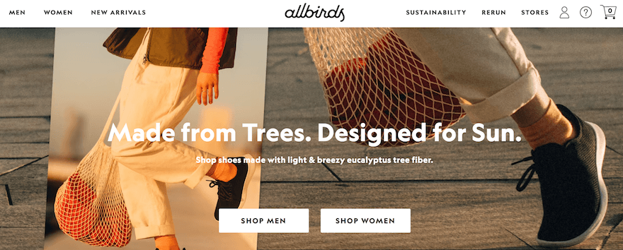 Allbirds screenshot