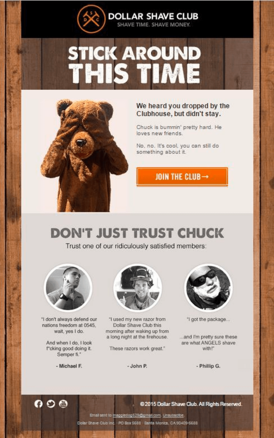 dollar shave club abandoned cart email