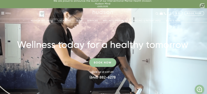 Hudson Medical medspa website example