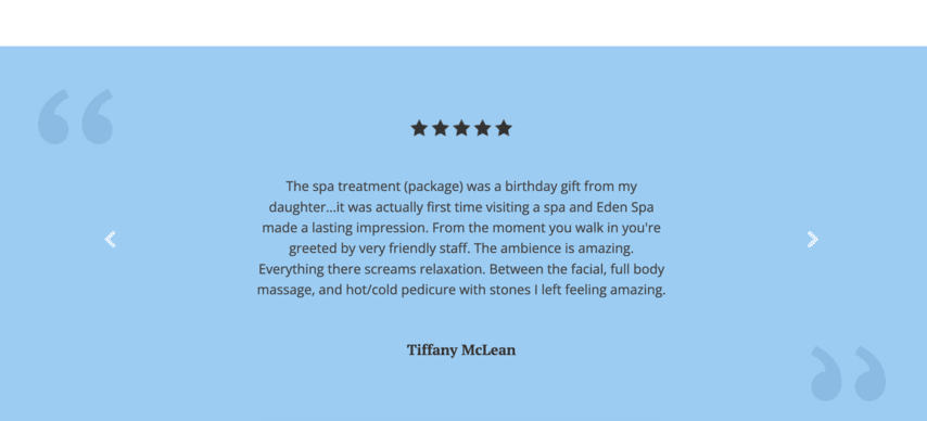 Eden Medspa testimonial