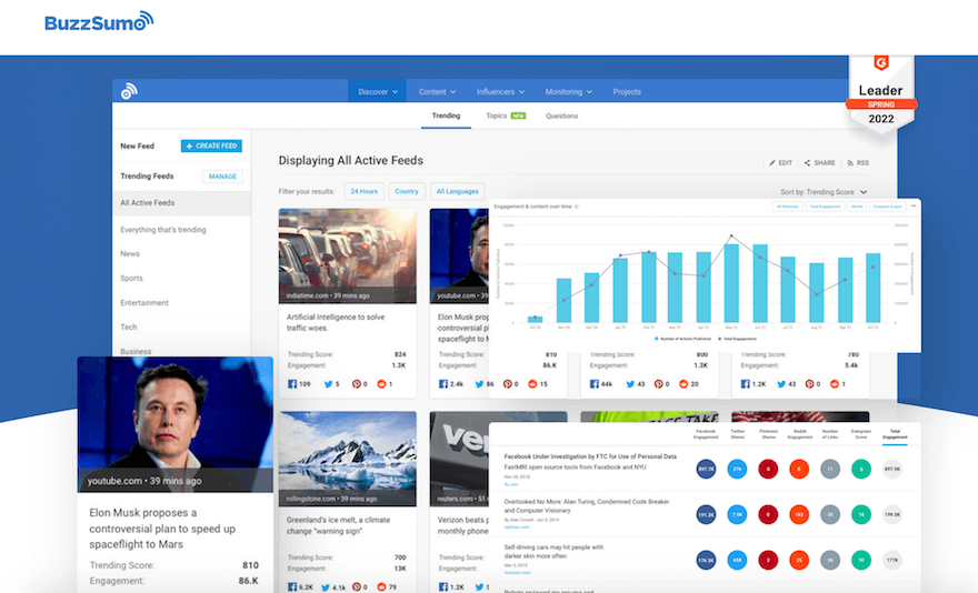 Buzzsumo homepage