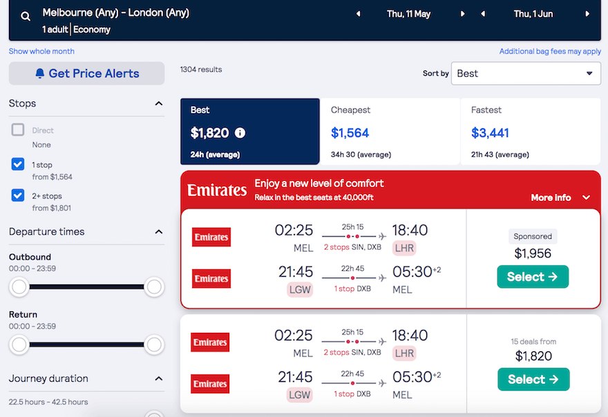 Skyscanner dynamic pricing