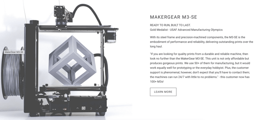 MakerGear website