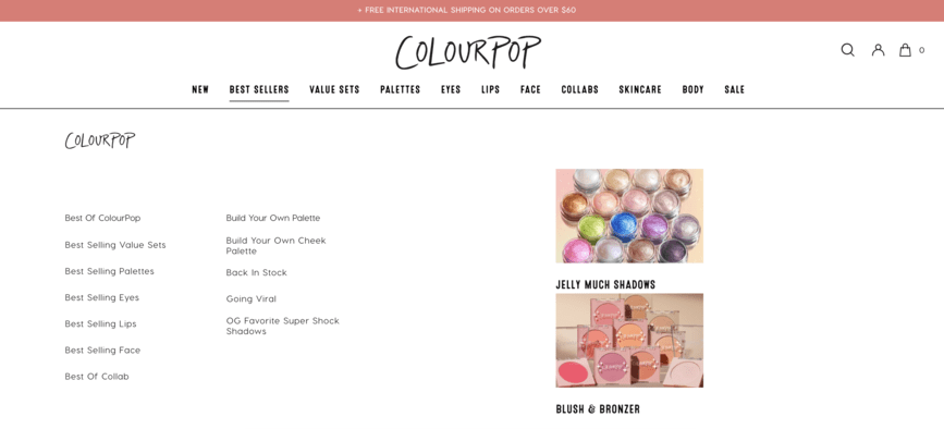 Color Pop Cosmetics Website