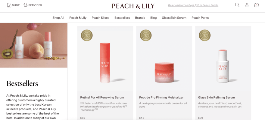 Peach and Lily Website