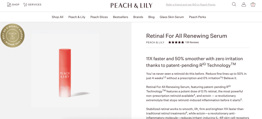 Peach and Lily Website