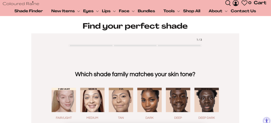 Coloured Raine website