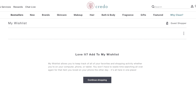 Credo Beauty website