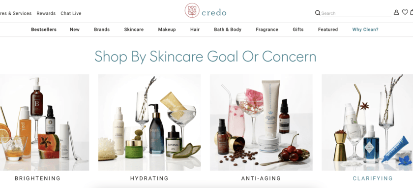 Credo Beauty website