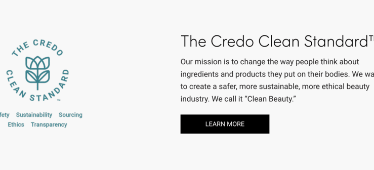 Credo Beauty website