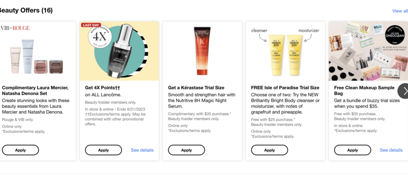 Sephora website