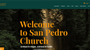 Homepage for San Pedro church template on Wix