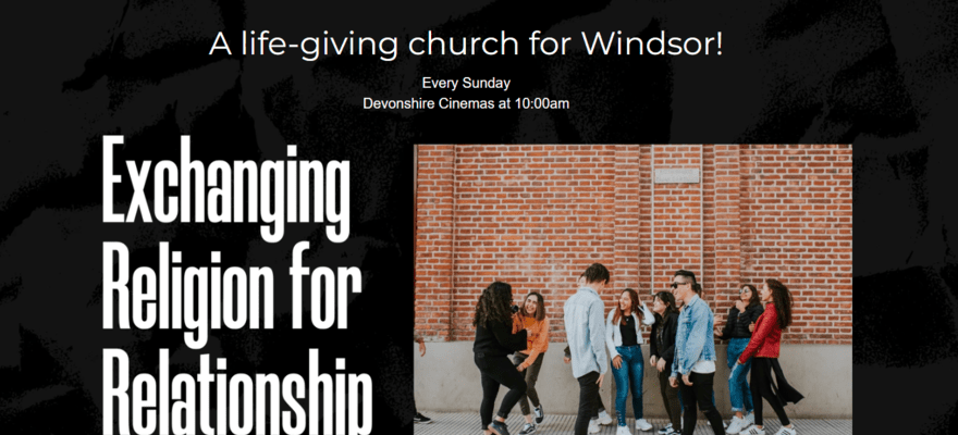 Exchange Church homepage