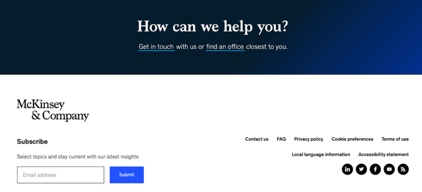 McKinsey contact form