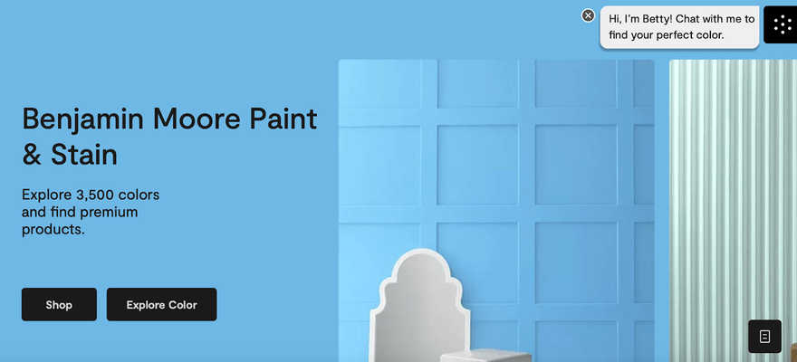 Benjamin Moore homepage