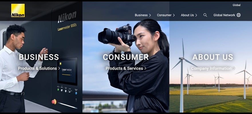 nikon landing page