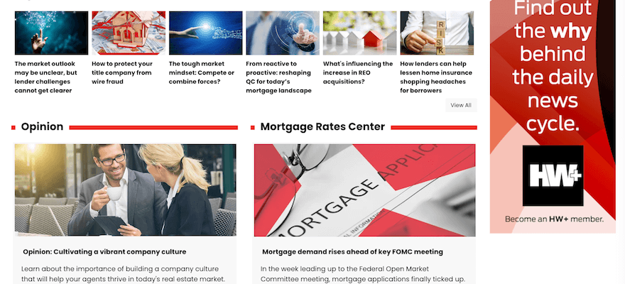 HousingWire real estate investor website screenshot 3