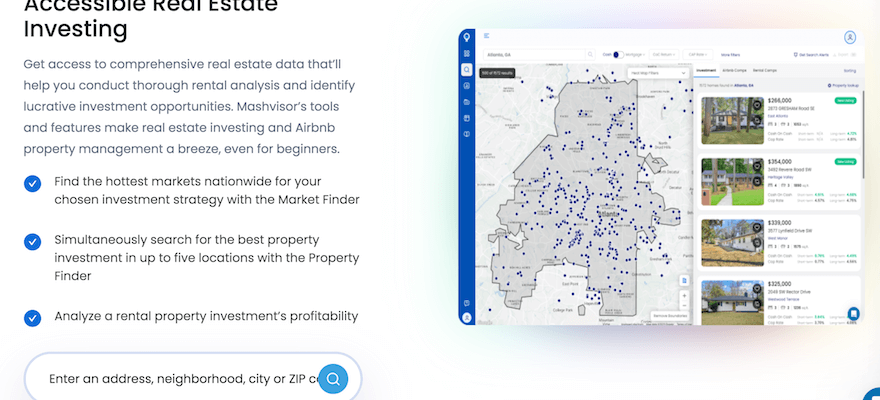 Mashvisor real estate investor website screenshot 2