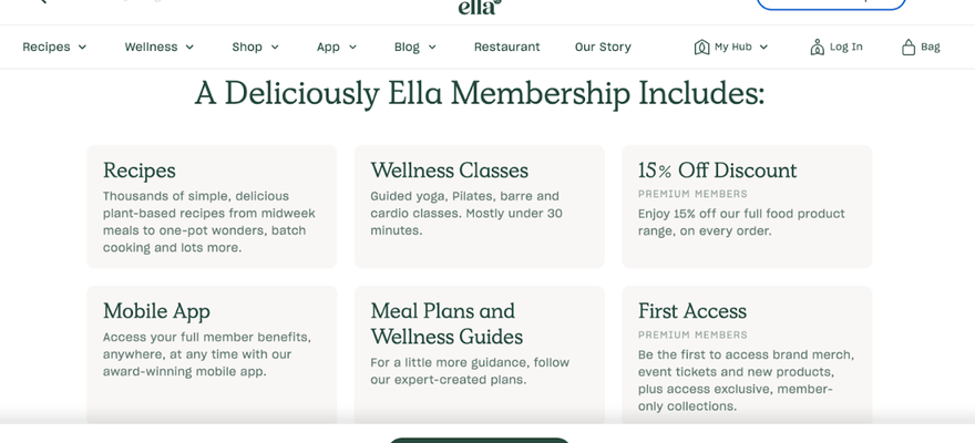 Deliciously Ella membership benefits