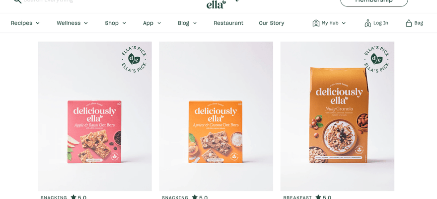 Deliciously Ella products