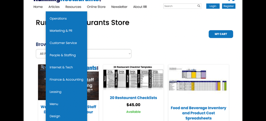 Running Restaurants resources